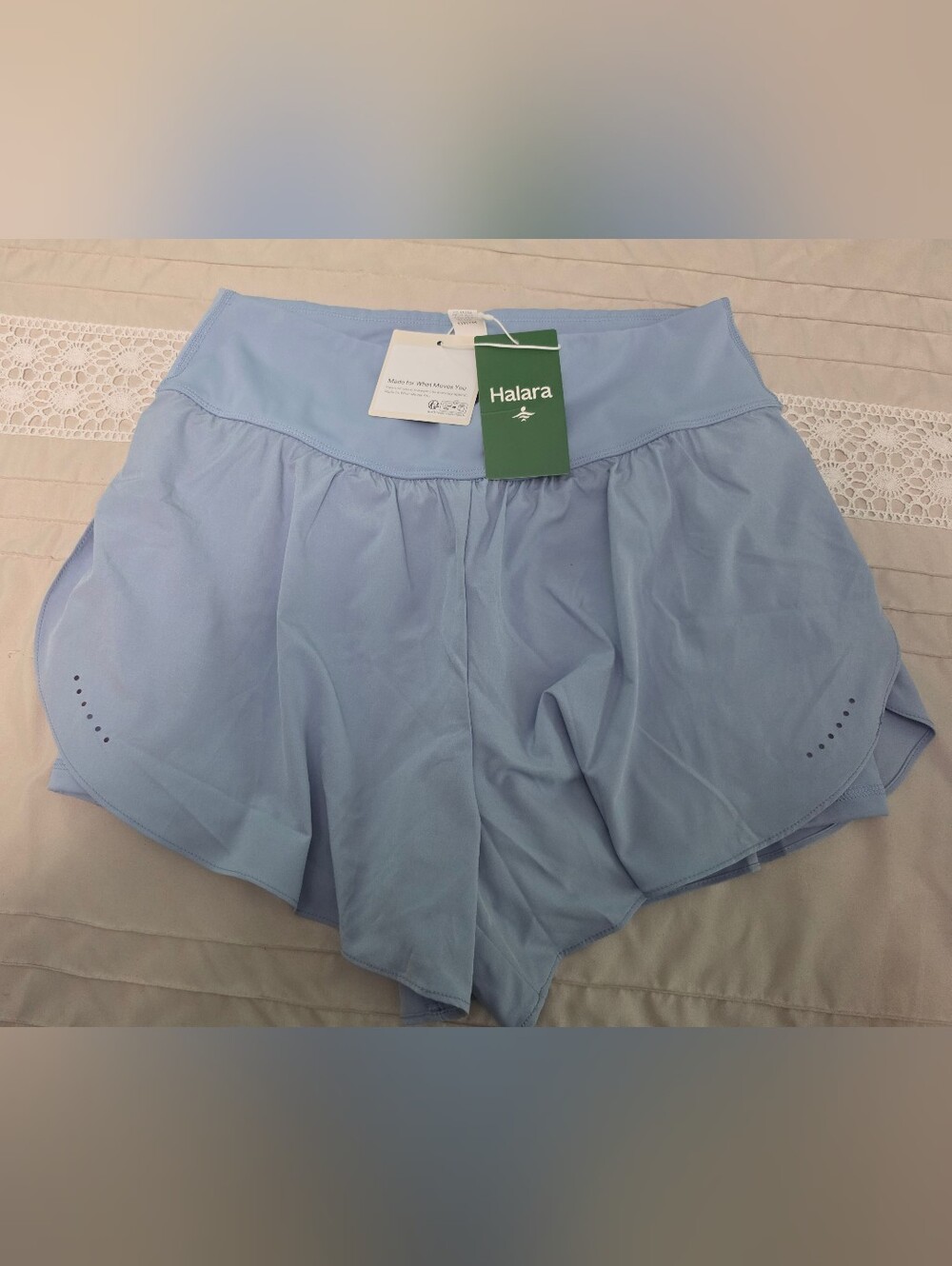 NWT HALARA Light Blue Women's Athletic Shorts